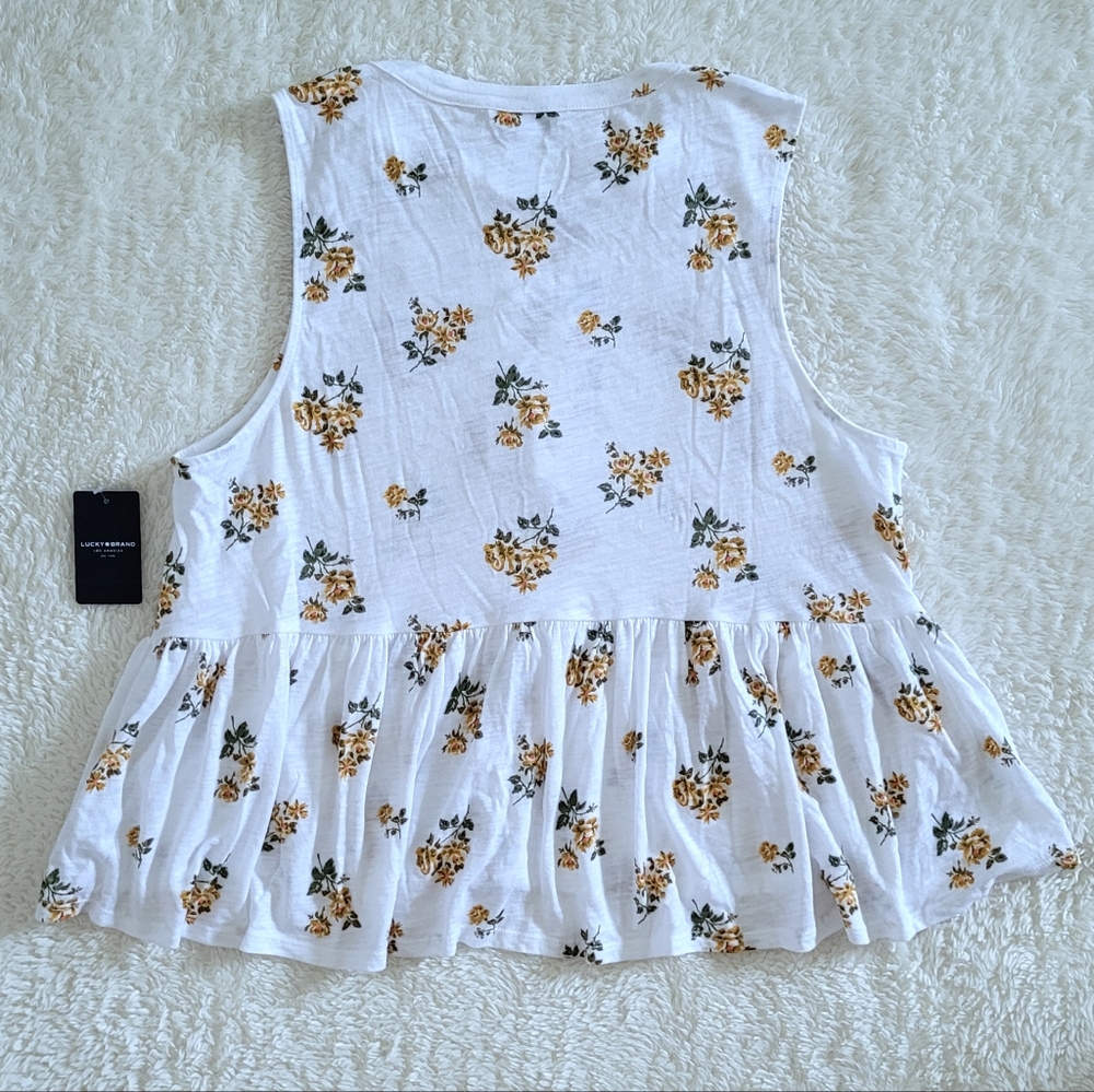 ✨️HP✨️ Lucky🍀 Brand Floral💐 Sleeveless Top - NWT - Picture 2 of 15
